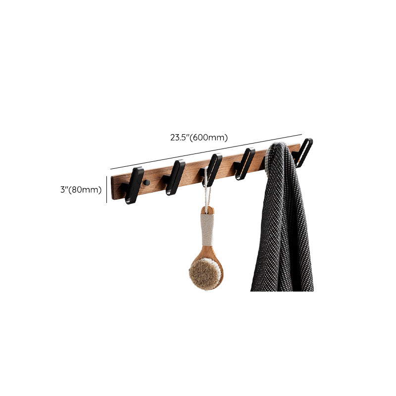 Modern Wooden Bathroom Accessory Set Black