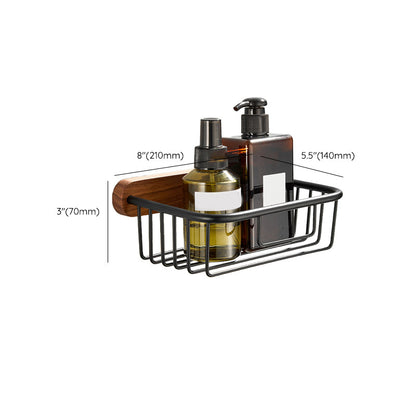 Modern Wooden Bathroom Accessory Set Black