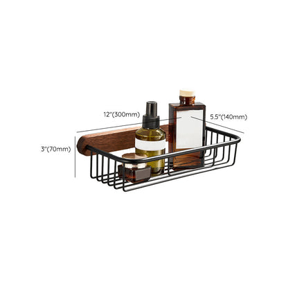 Modern Wooden Bathroom Accessory Set Black