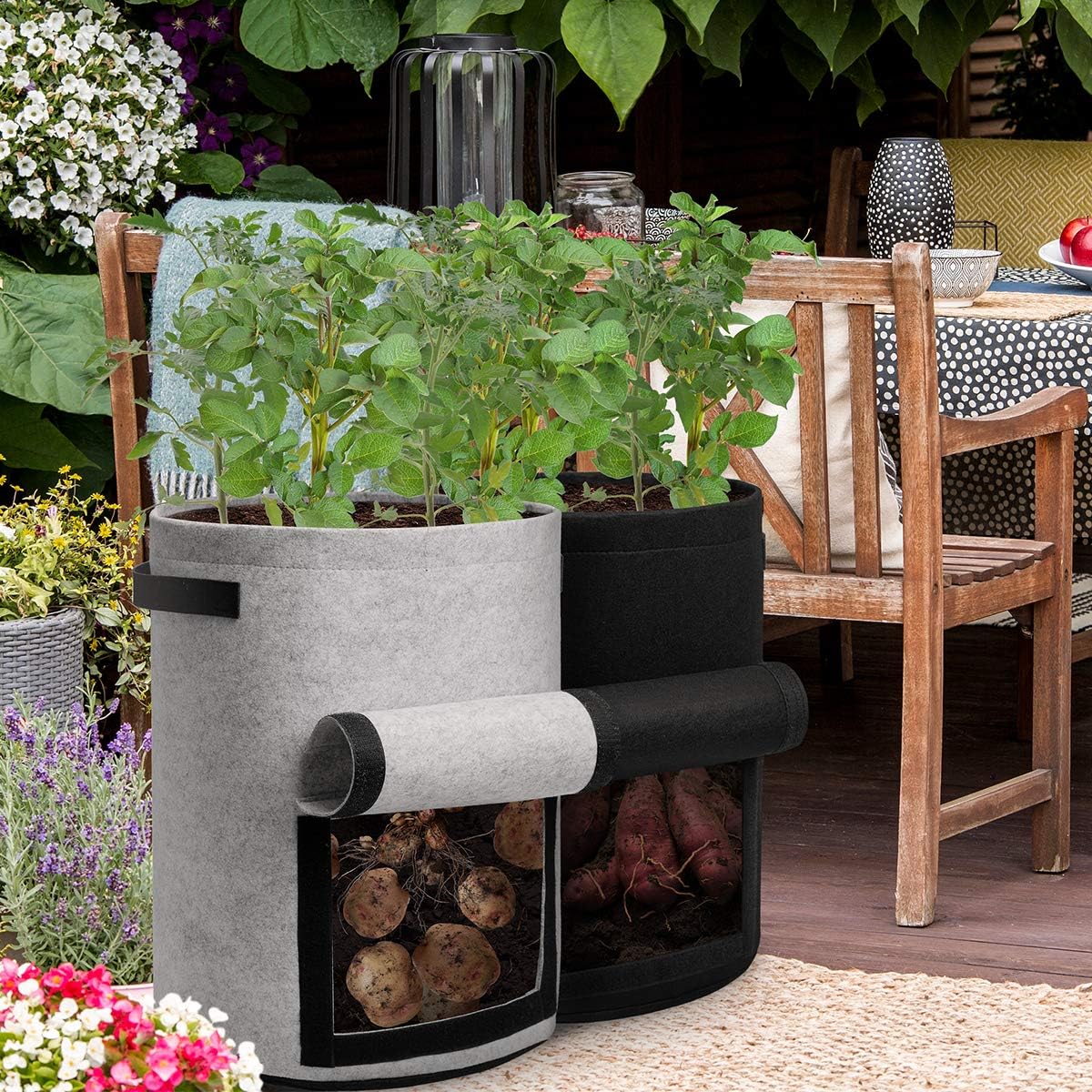 Heavy Duty Garden Planter Bags for Potato Growing - Fesara