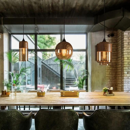 Modern Nordic Wood Pendant Light