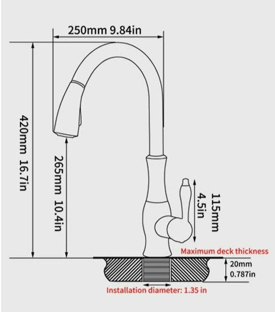 Premium Retractable Kitchen Sink Faucet