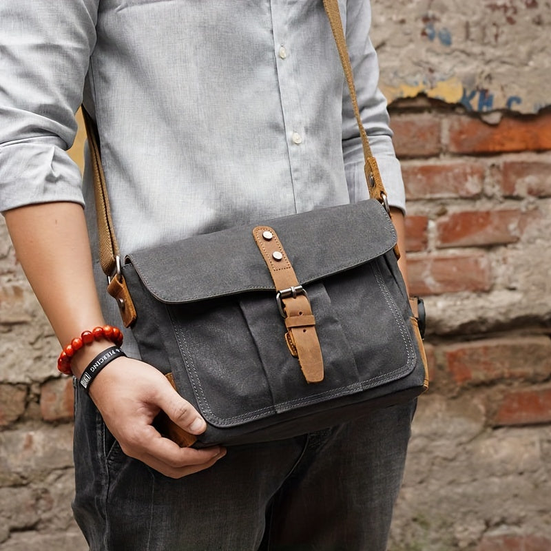 Vintage Style Canvas Crossbody Bag