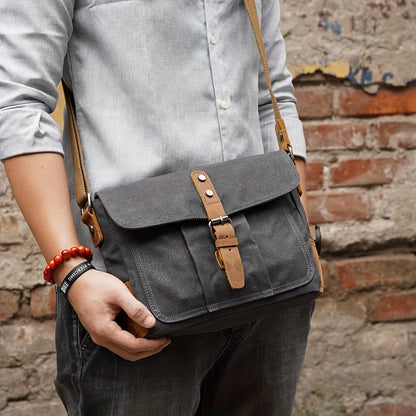 Vintage Style Canvas Crossbody Bag