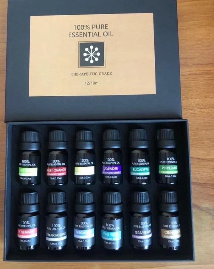 Natural Aromatherapy Essential Oil Starter Kit Set