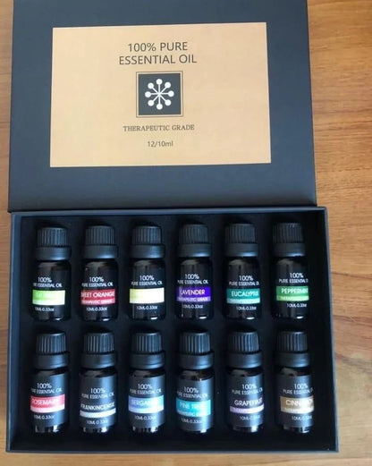Natural Aromatherapy Essential Oil Starter Kit Set