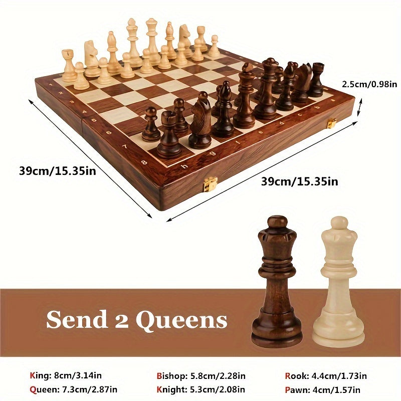 Classic Wood Chess Board for Serious Players