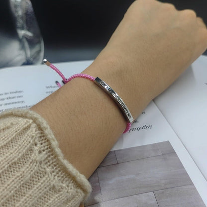 Inspirational Quote Bangle Bracelet