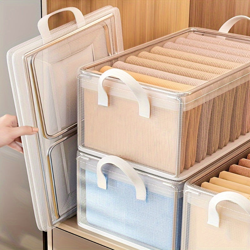 Compact Collapsible Storage Containers for Clothes and Books