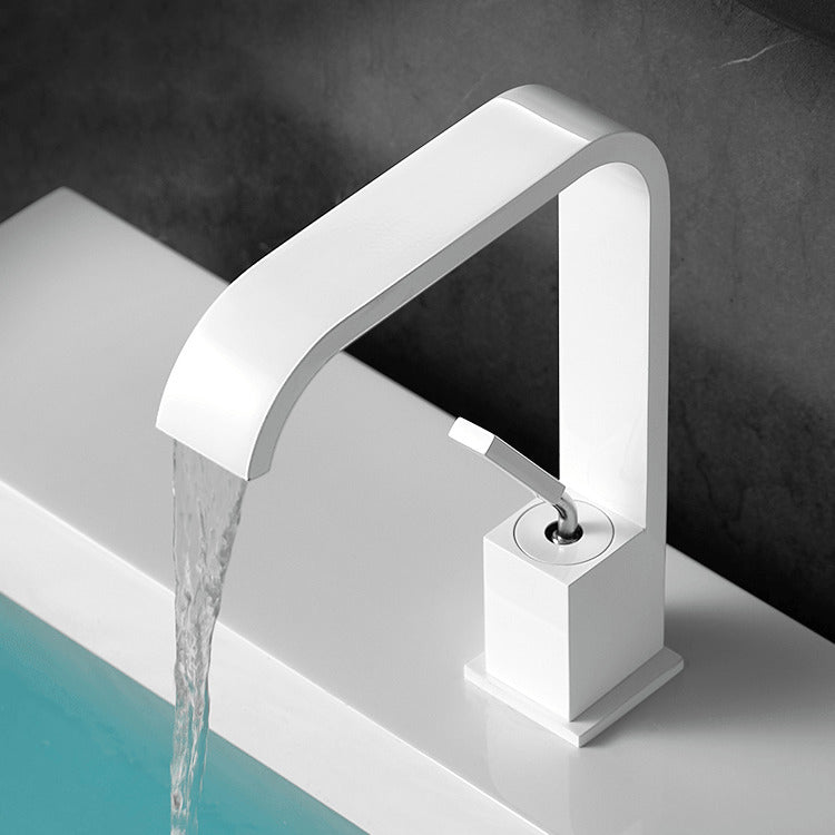 Luxury Waterfall Sink Faucet Contemporary Stainless Steel