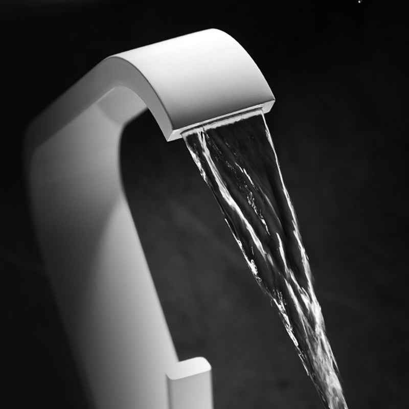 Luxury Waterfall Sink Faucet Contemporary Stainless Steel