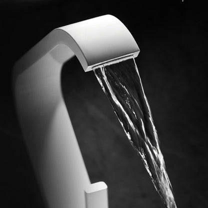 Luxury Waterfall Sink Faucet Contemporary Stainless Steel