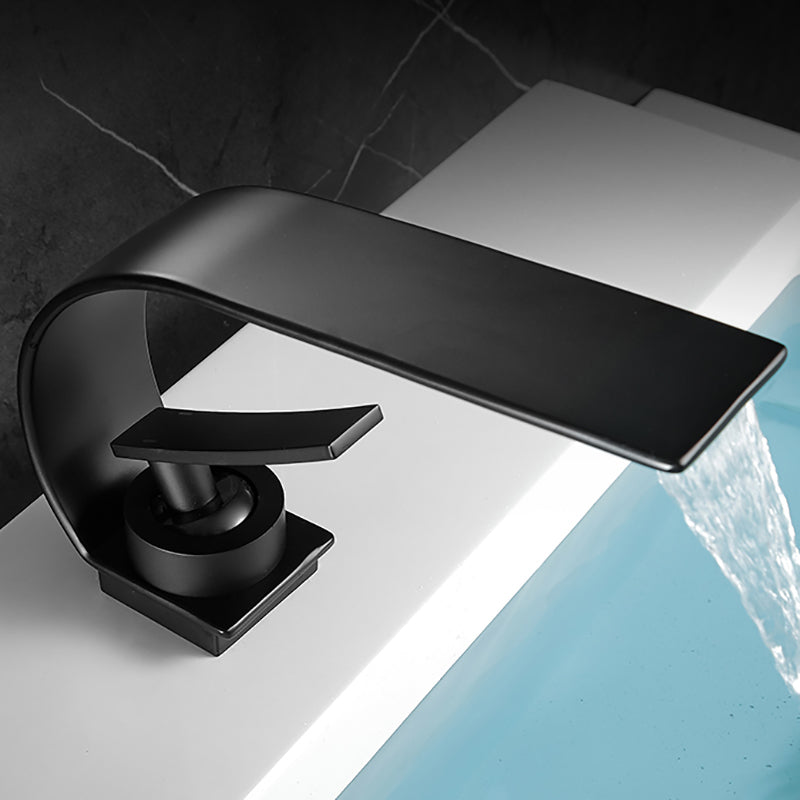 Luxury Waterfall Sink Faucet Contemporary Stainless Steel