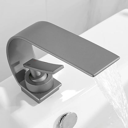 Luxury Waterfall Sink Faucet Contemporary Stainless Steel