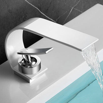 Luxury Waterfall Sink Faucet Contemporary Stainless Steel