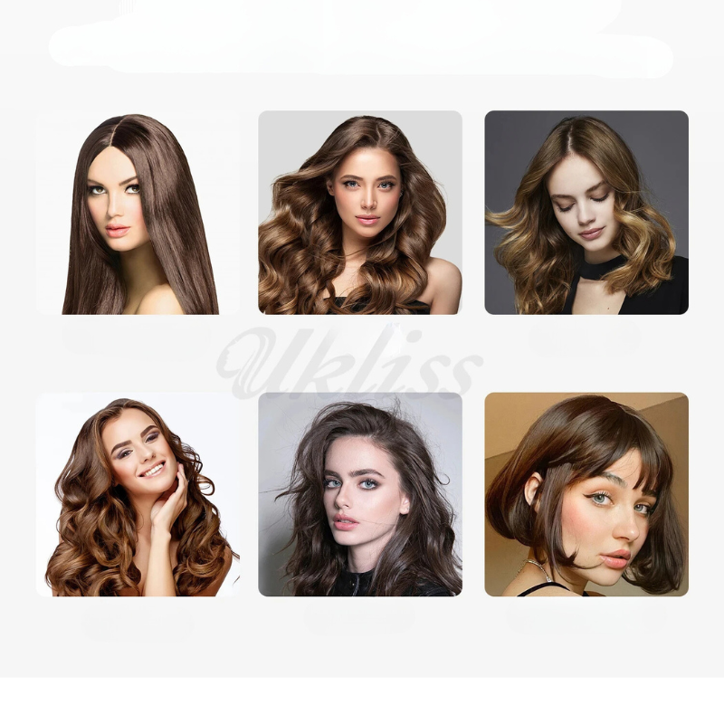 Heat Curling Ceramic Hair Brush Styler