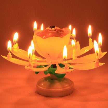 Colorful Blooming Birthday Candle