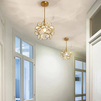 Stylish Floral Glass Hanging Light Fixture