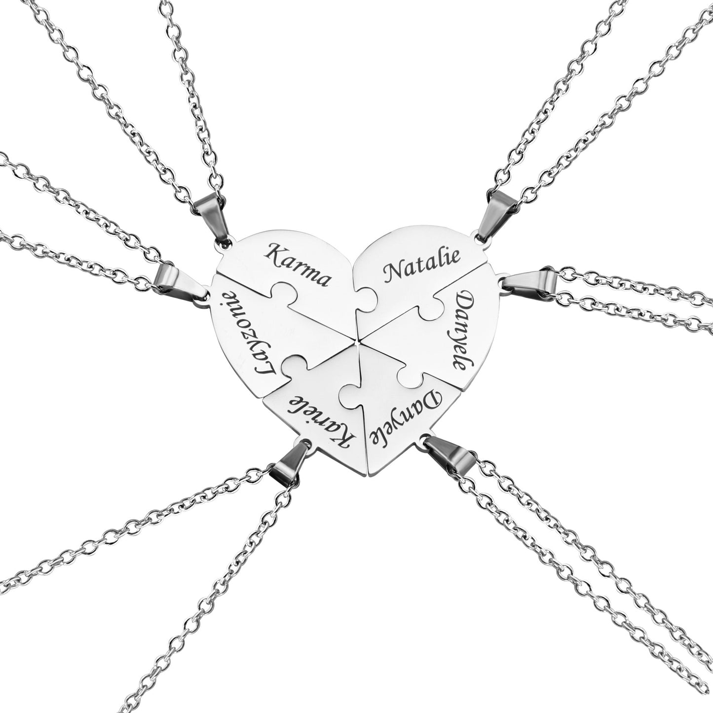 Customizable Heart Shaped Family Tree Necklace