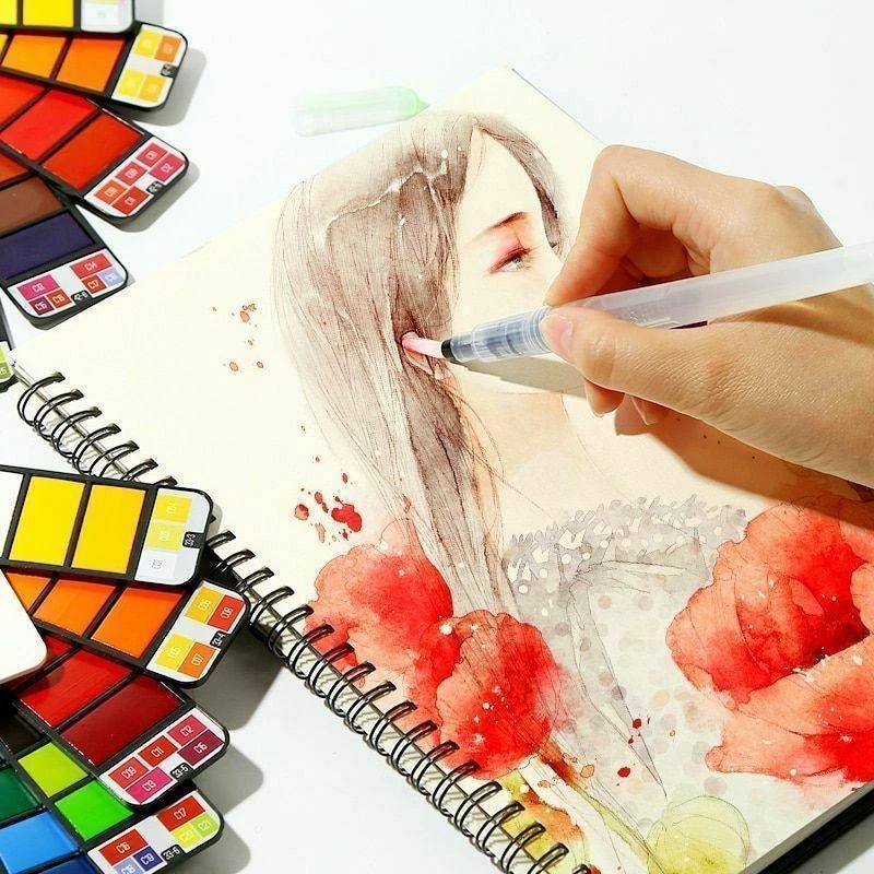 Vibrant Artists Gouache Paint Palette