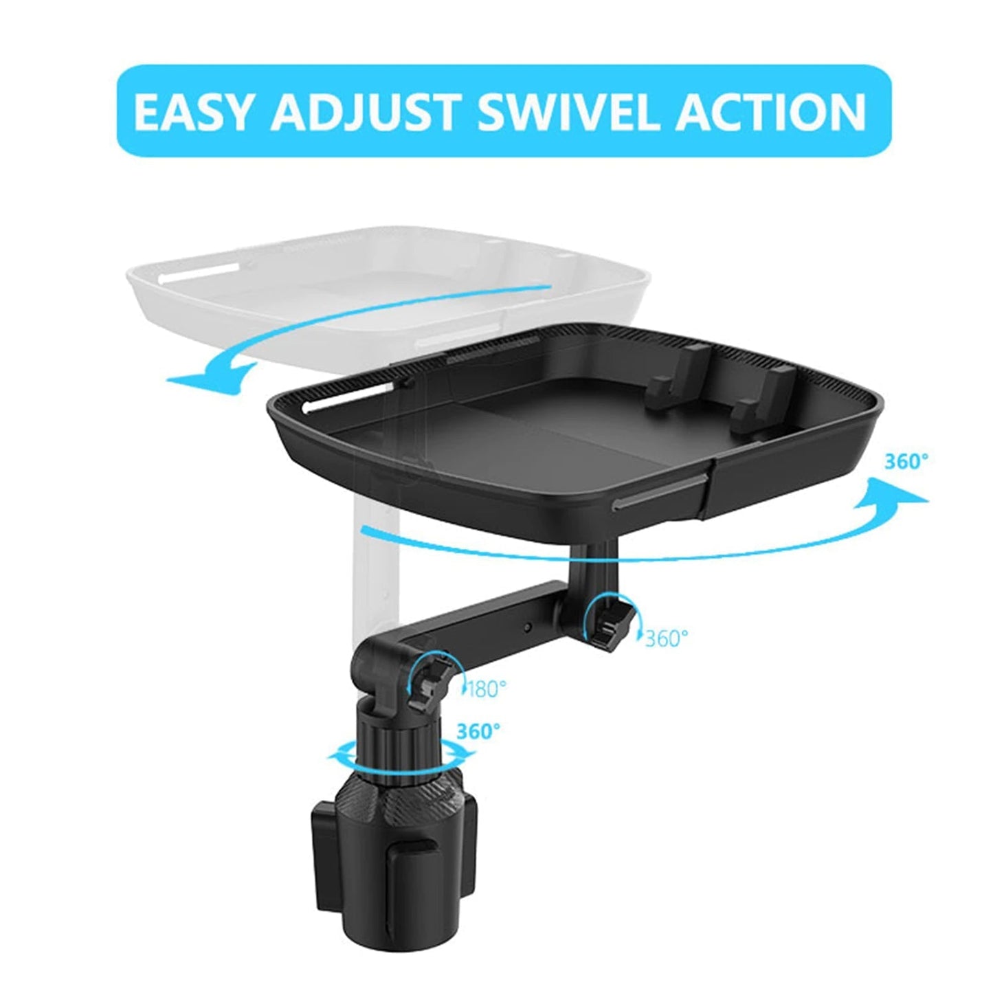 Portable Car Table Adjustable Tray Holder