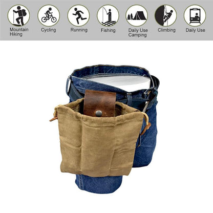 Rugged Outdoor Leather Survival Backpack