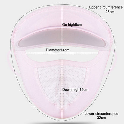 Lightweight Outdoor Sun Hat with UV Face Mask