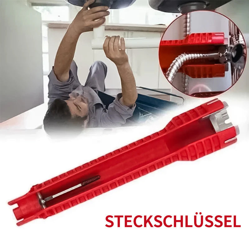 Heavy Duty 8-in-1 Basin Pipe Wrench Tool