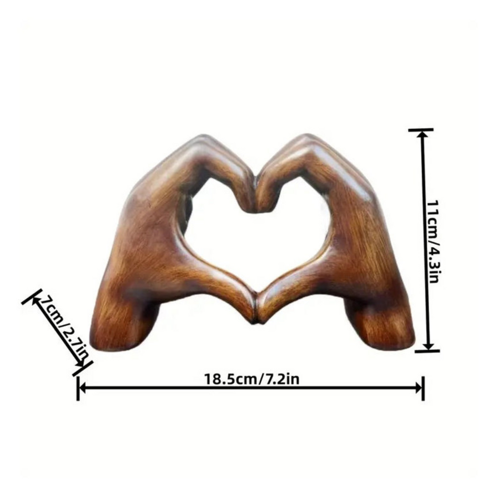 Rustic Oak Wooden Heart Decoration