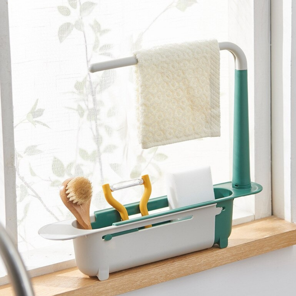 Space Saving Kitchen Sink Caddy with Quick Drain Tray