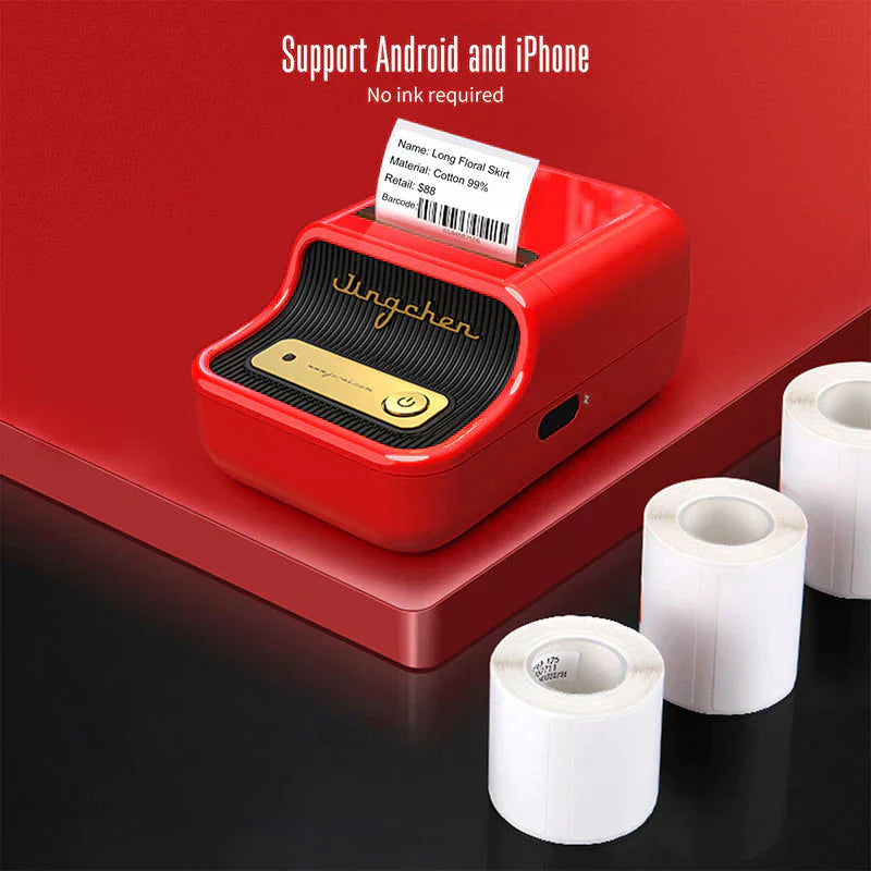 Compact Portable Thermal Label Printer