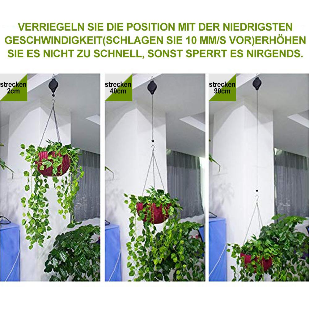 Easy Reach Plant Hanger and Bird Feeder Pulley System