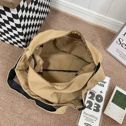 Practical Canvas Crossbody Messenger Bag for Daily Use