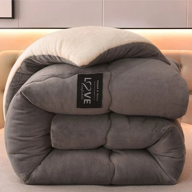 Warm Double Layer Fleece Winter Duvet - Frost Protection - Fesara