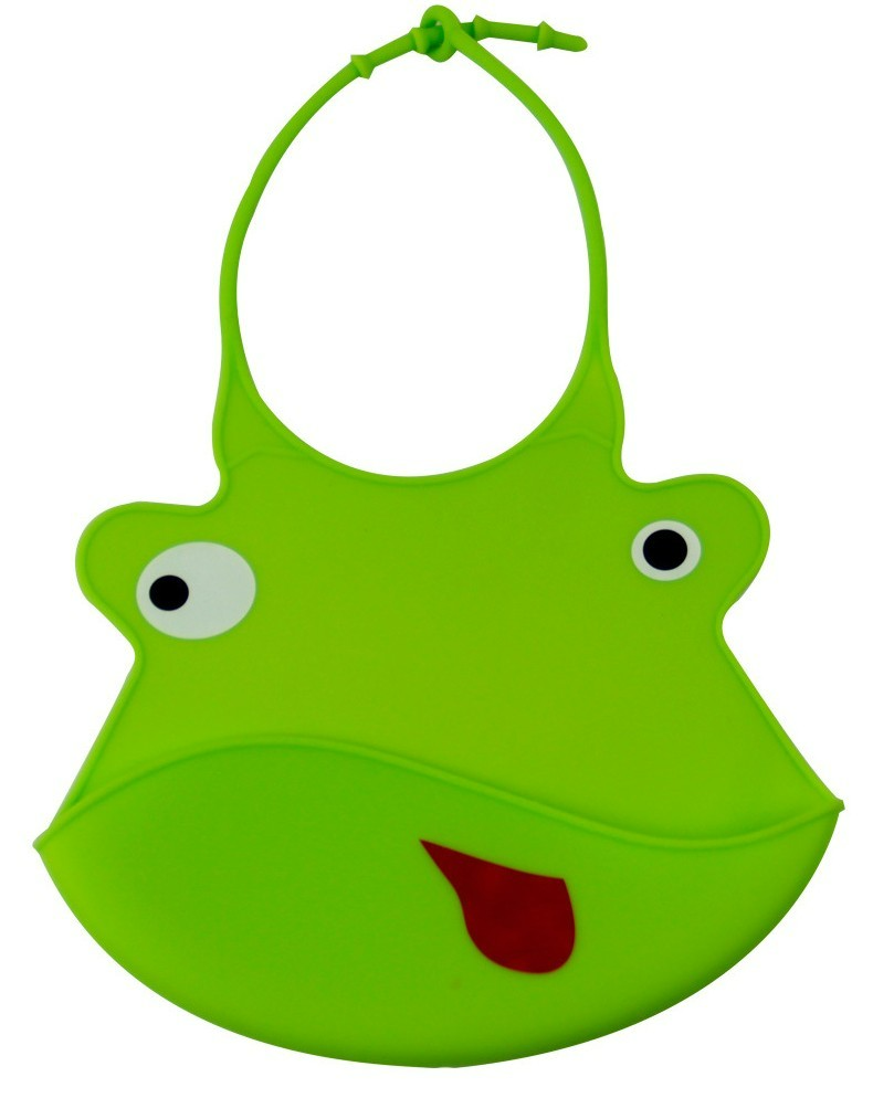 Soft Silicone Baby Bib with Spill Tray - Waterproof & Adjustable