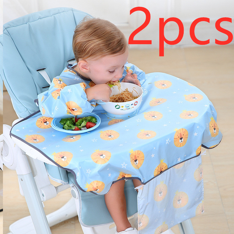 Soft Baby Bib with Sleeves - Waterproof Kids Feeding Bib