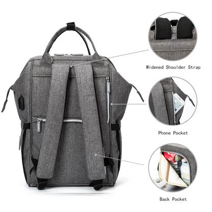 Practical Baby Changing Bag with USB Charger
