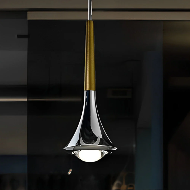 Modern Metal Drop Pendant Light Fixture