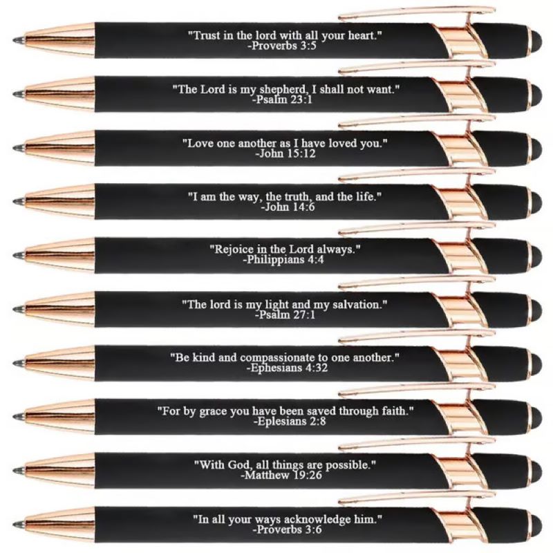 Fesara | Inspirational Christian Ballpoint Pens - 10 Pack