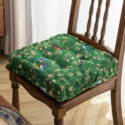 Colorful Floral Bird Pillow Cushion