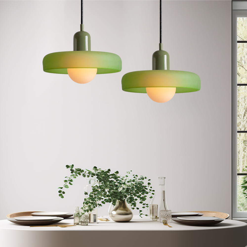 Vibrant Glass Hanging Lamp in Modern Style