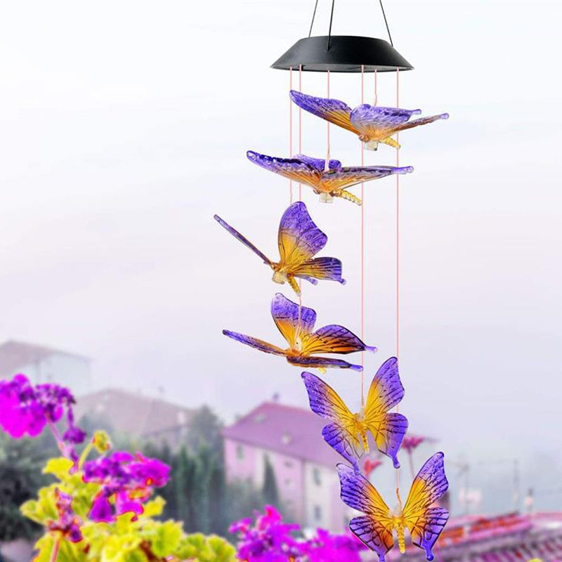 Solar Powered Glass Pendant Light
