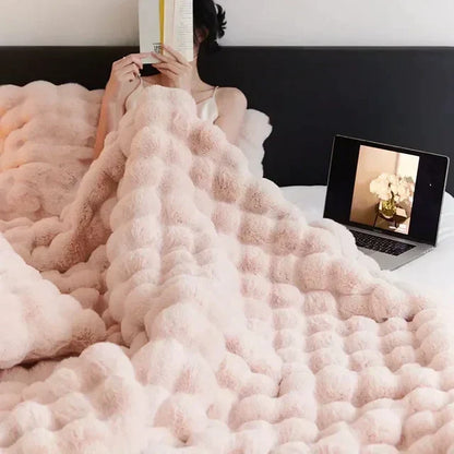 Soft Faux Fur Wearable Blanket Wrap