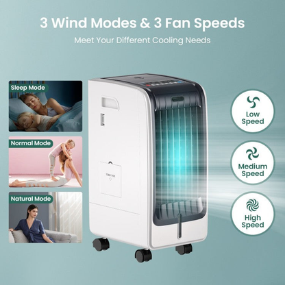 Compact Personal Air Cooler with 3-Speed Fan