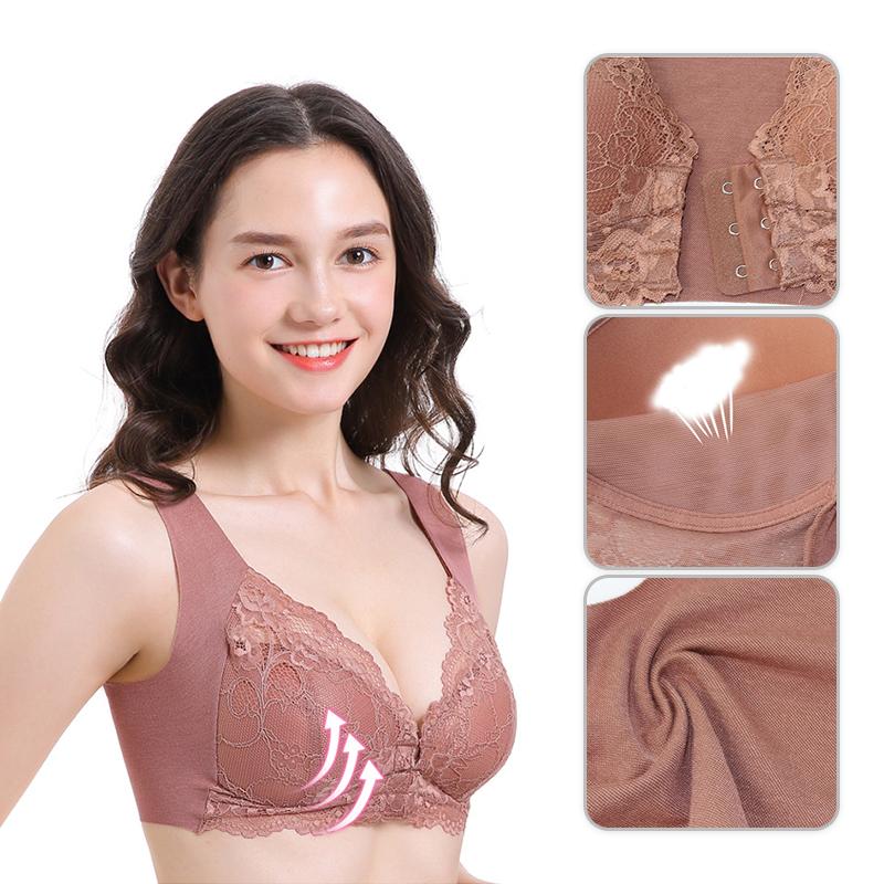 Delicate Lace Bra with Front Closure
