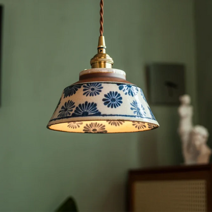 Vintage Style Ceramic Hanging Lamp
