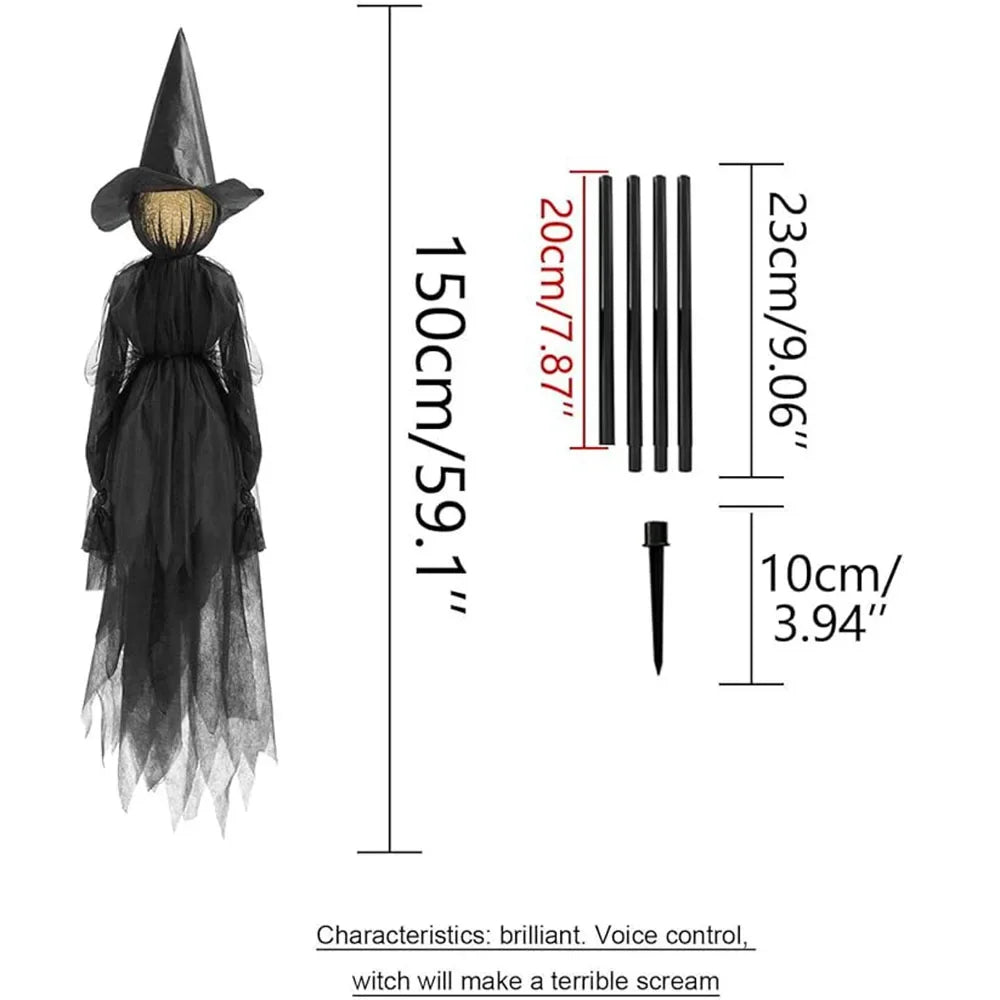 Spooky LED Witch Halloween Decoration