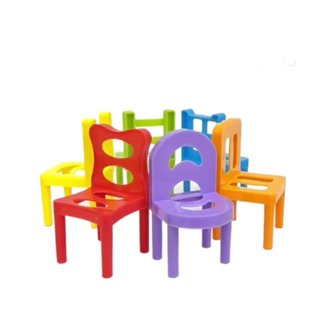 Colorful Wooden Stacking Chair Toy - Fesara