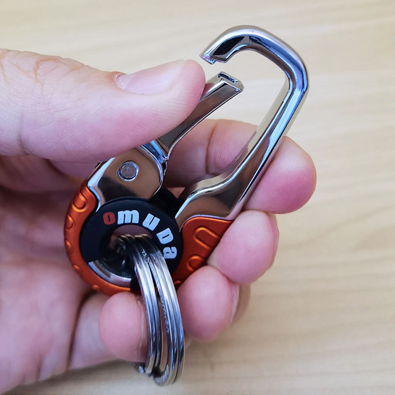 Unique Silver Tone Metal Keychain