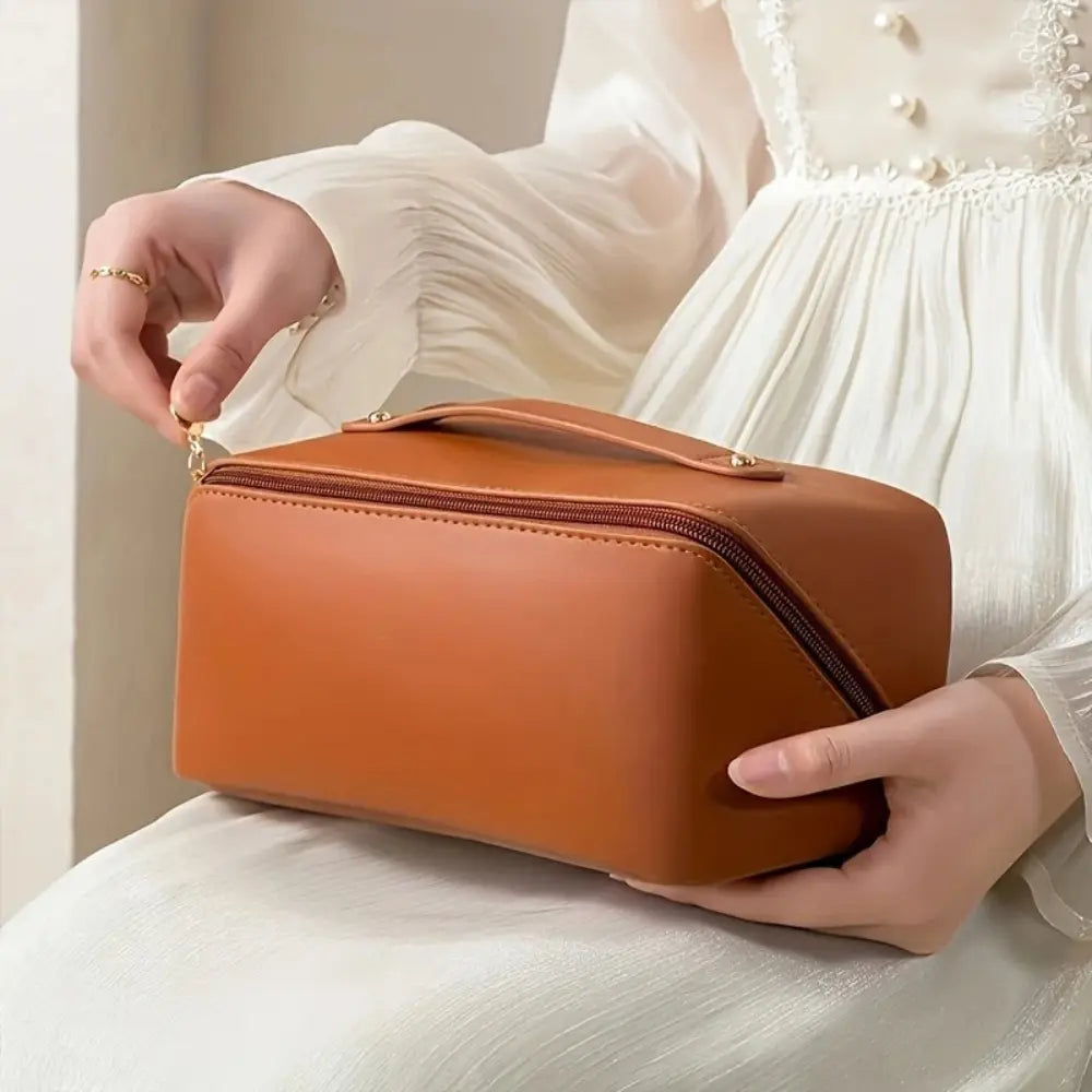 Spacious Travel Makeup Case – Cosmetic Storage Bag
